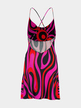 Pucci Fuchsia and Black Marmo Print Mini Dress