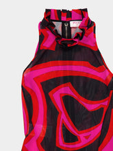 Pucci Fuchsia and Black Labirinto Print Maxi Dress