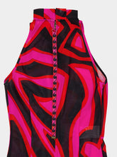 Pucci Fuchsia and Black Labirinto Print Maxi Dress