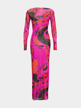 Pucci Fuchsia and Black Orchidee Tulle Dress
