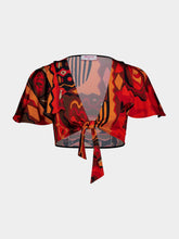 Pucci Angoli Knotted Satin Top