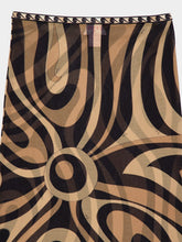 Pucci Beige and Black Marmo Tulle Skirt