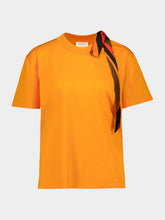 Pucci Orange T-Shirt with Silk Scarf Detail