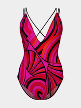 Pucci Fuchsia and Black Iride Print Swimsuit