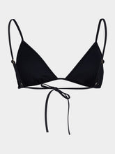 Pucci Black and Orange Vivara Print Triangle Bikini Top