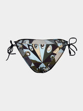 Pucci Khaki and Blue Occhi Print Adjustable Bikini Bottom