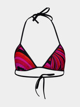 Pucci Fuchsia and Black Iride Triangle Bikini Top