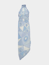 Pucci Pale Blue Occhi Print Silk Dress