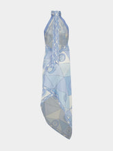 Pucci Pale Blue Occhi Print Silk Dress