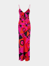 Pucci Fuchsia and Black Occhi Print Silk Dress
