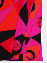 Pucci Fuchsia and Black Occhi Print Silk Dress