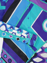 Pucci Turquoise and Blue Vivara Print Cotton Shirt