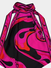 Pucci Fuchsia and Black Orchidee Silk Halter Top