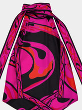Pucci Fuchsia and Black Orchidee Silk Halter Top
