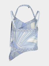 Pucci Pale Blue Iride Silk Scarf Top