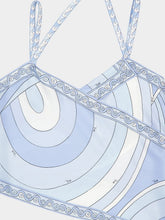 Pucci Pale Blue Iride Silk Scarf Top