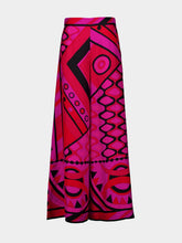 Pucci Fuchsia and Black Vivara Silk Palazzo Pants