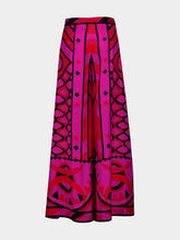 Pucci Fuchsia and Black Vivara Silk Palazzo Pants