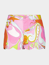 Pucci Orchidee Print Scallop Shorts