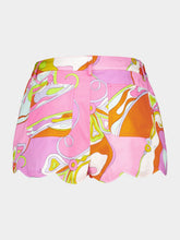Pucci Orchidee Print Scallop Shorts