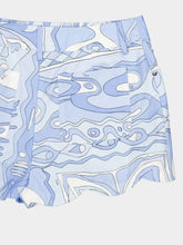 Pucci Pale Blue Angoli Print Scallop Shorts