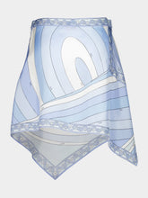 Pucci Pale Blue Iride Silk Scarf Skirt
