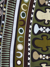 Pucci Khaki and Blue Soleil Print Satin Skirt