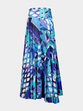 Pucci Turquoise and Blue Vivara Print Skirt