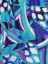 Pucci Turquoise and Blue Vivara Print Skirt