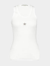 Stella McCartney Star Appliqué White Tank Top