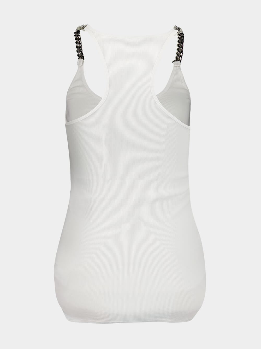 White Tank Top with Chain Straps