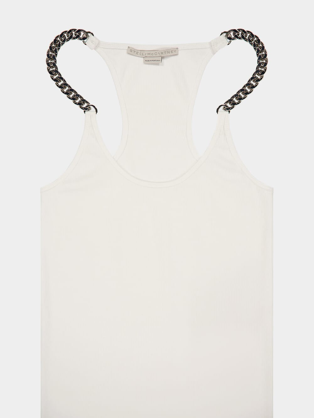 White Tank Top with Chain Straps