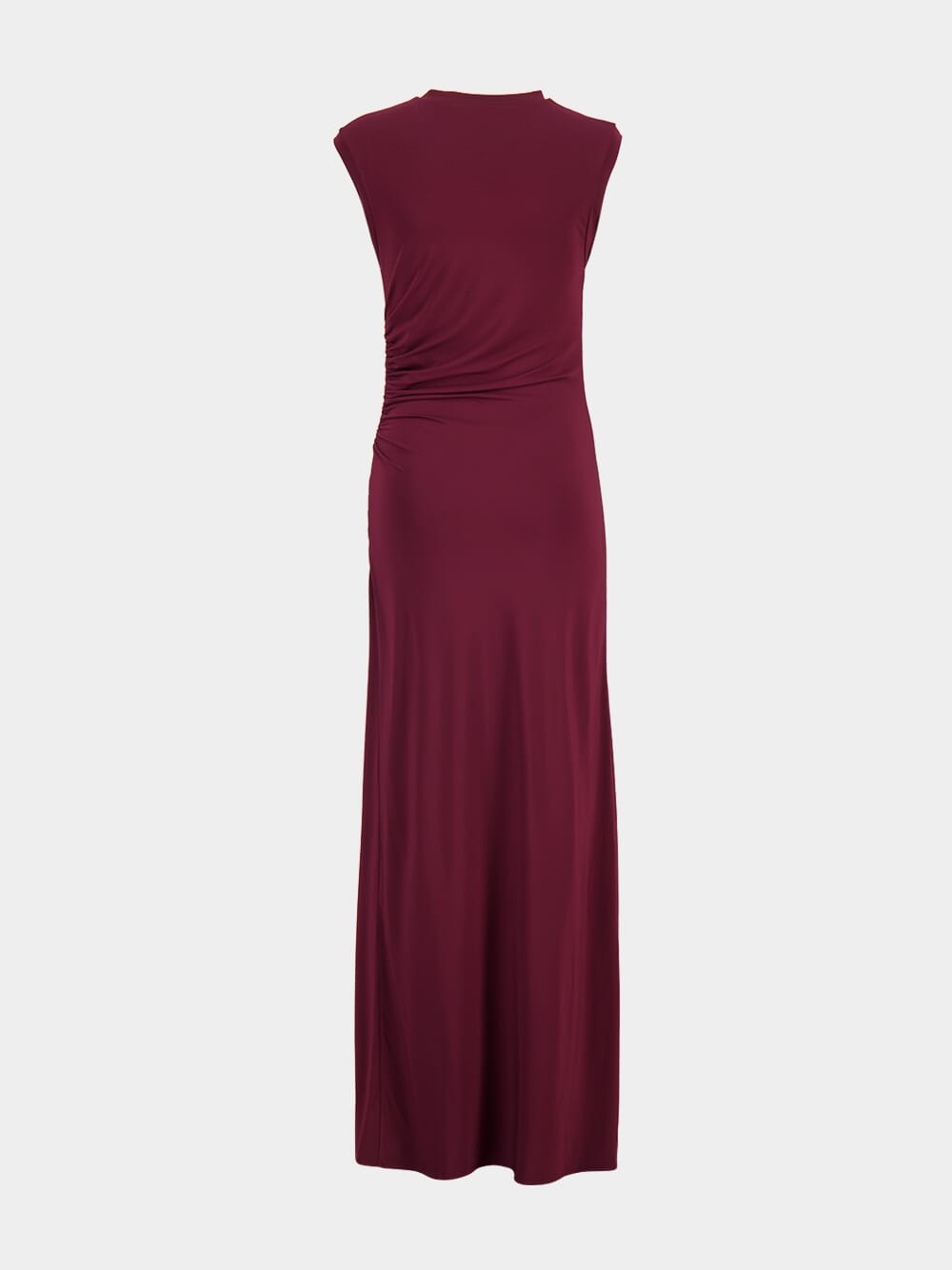 Dark Cherry Satin Maxi Dress