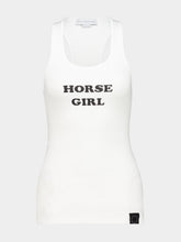 Stella McCartney White Horse Girl Cotton Tank Top
