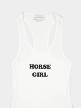 Stella McCartney White Horse Girl Cotton Tank Top