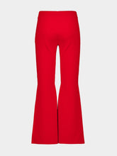 Stella McCartney Lipstick Red Mid-Rise Flared Trousers