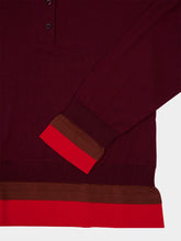 Stella McCartney Bordeaux and Red Wool Polo Top