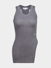Stella McCartney Grey Melange Lightweight Wool Round Neck Top