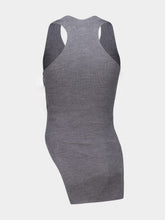 Stella McCartney Grey Melange Lightweight Wool Round Neck Top