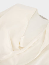 Stella McCartney White Tasseled Draped Silk Blouse