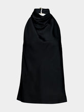 Stella McCartney Black Satin Halterneck Top