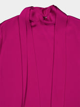 Stella McCartney Pink Tie-Back High-Neck Satin Top