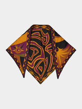 Pucci Bordeaux and Gold Padded Triangle Silk Scarf