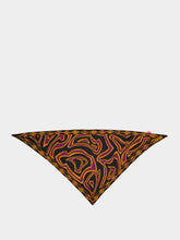 Pucci Bordeaux and Gold Padded Triangle Silk Scarf