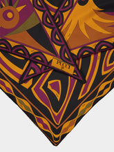 Pucci Bordeaux and Gold Padded Triangle Silk Scarf