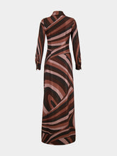 Pucci Brown and Pink Iride Lurex Maxi Dress