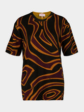 Pucci Bordeaux and Gold Labirinto Wool Knit Top