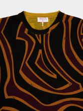 Pucci Bordeaux and Gold Labirinto Wool Knit Top