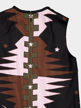 Pucci Khaki and Pink Valdimontone Silk Mini Dress