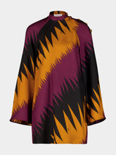 Pucci Bordeaux and Gold Drago Print Silk Mini Dress